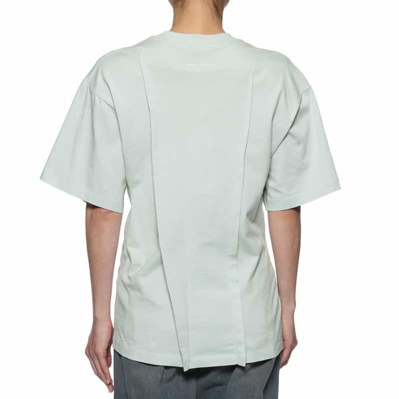 MM6 MAISON MARGIELA プリーツデザインTシャツ LT BLUE