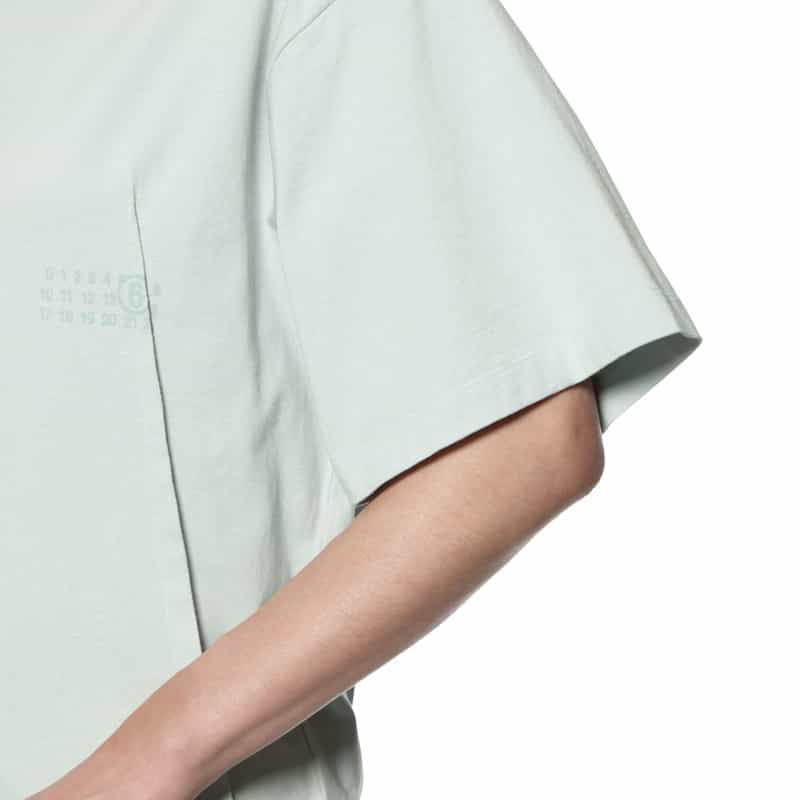 MM6 MAISON MARGIELA プリーツデザインTシャツ LT BLUE