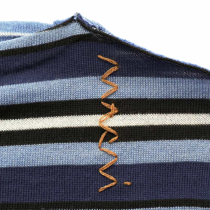 MARNI ウールシルク素材 ボーダー柄ニットプルオーバー MULTICOLOR