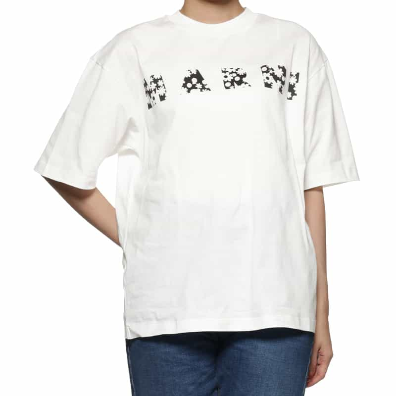 MARNI ロゴプリントTシャツ WHITE