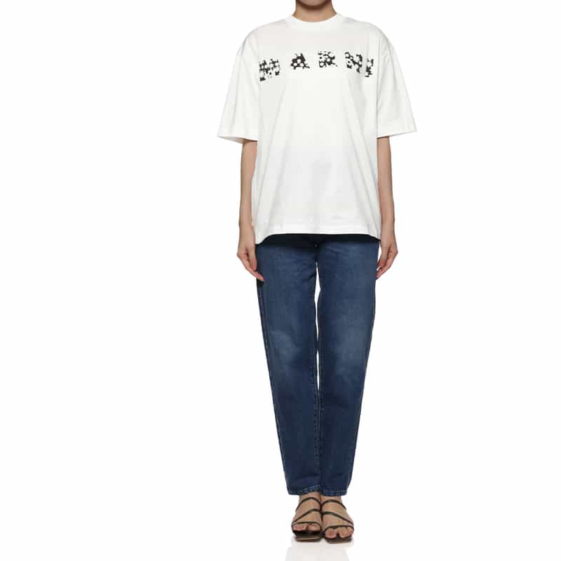 MARNI ロゴプリントTシャツ WHITE
