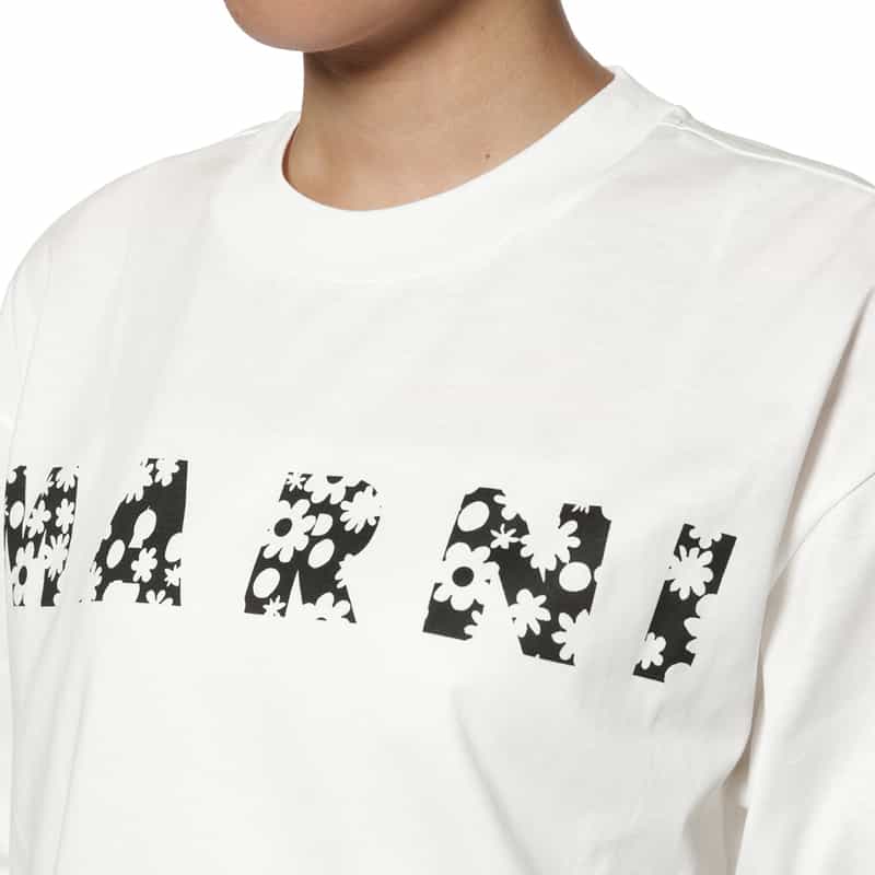 MARNI ロゴプリントTシャツ WHITE