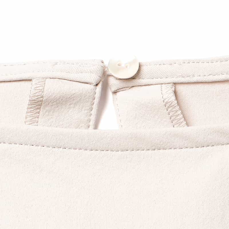 BARNEYS NEW YORK ウォッシャブル バックティアドロップ  ボートネックブラウス LT GRAY