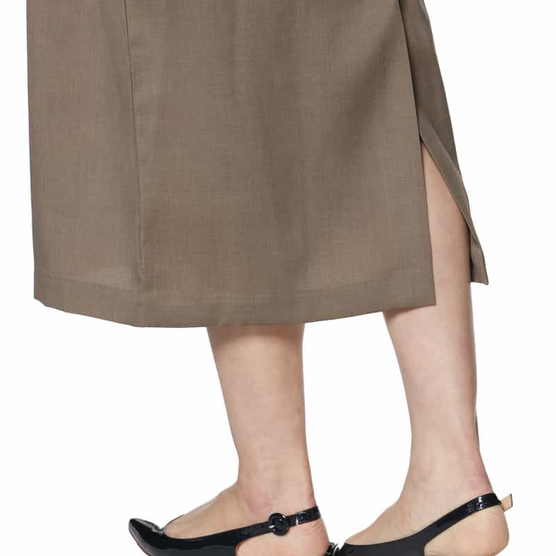 BARNEYS NEW YORK ウォッシャブル ベルテッド オープンカラーシャツドレス BEIGE