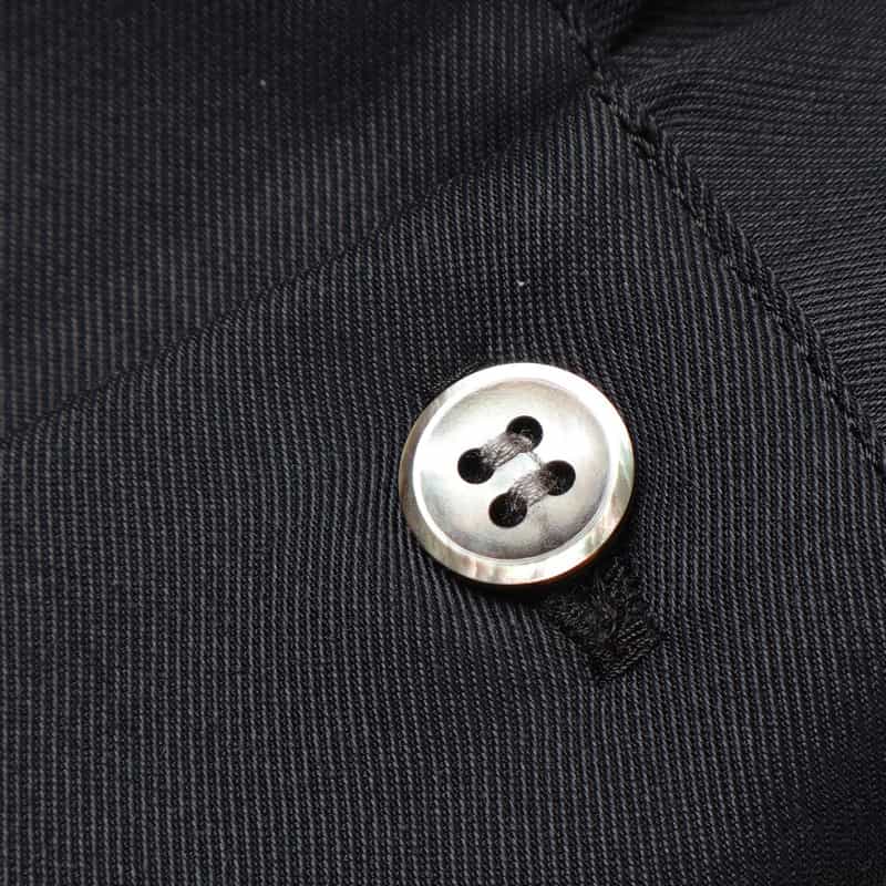 BARNEYS NEW YORK ウォッシャブル ベルテッド オープンカラーシャツドレス BLACK