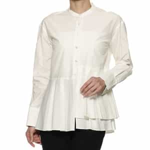 ウォッシャブル アシンメトリー フレアブラウス