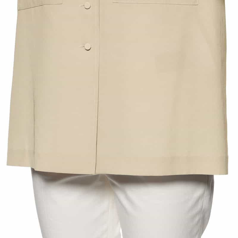 BARNEYS NEW YORK ウォッシャブル シアー シャツジャケット BEIGE