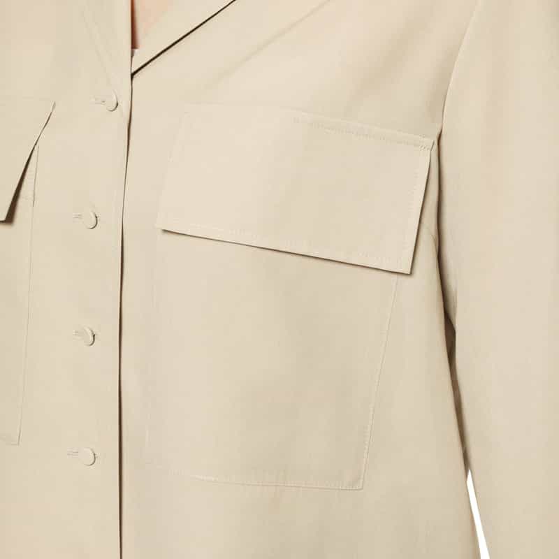BARNEYS NEW YORK ウォッシャブル シアー シャツジャケット BEIGE