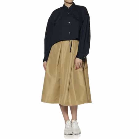 アウトレット★nava シルクブレンドタフタスカート ウォッシャブル タフタ素材フレアスカート（2237229）｜BARNEYS