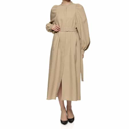 ウォッシャブル スタンドカラードレス