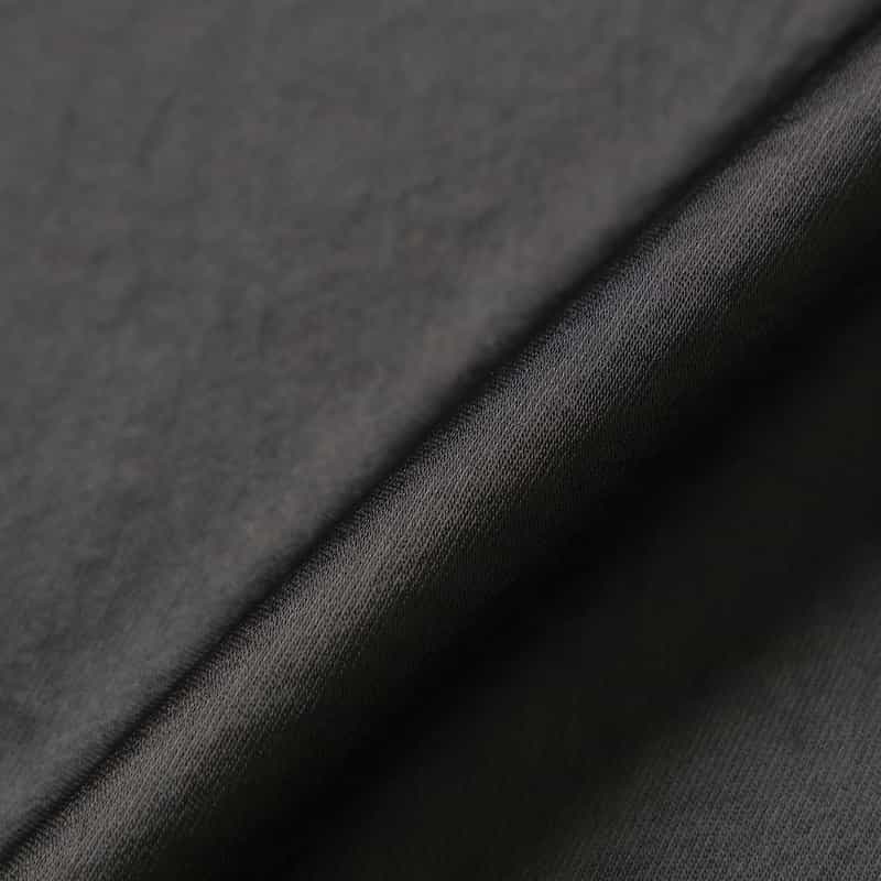 BARNEYS NEW YORK ウォッシャブル サテンワイドシルエットパンツ BLACK