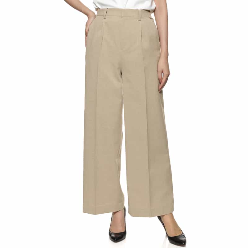 BARNEYS NEW YORK セットアップ ワイドシルエットパンツ BEIGE