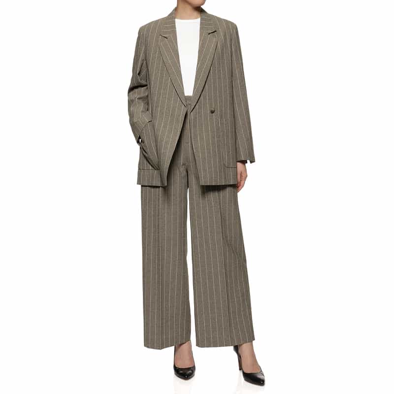 BARNEYS NEW YORK セットアップ ワイドシルエットパンツ LT BEIGE