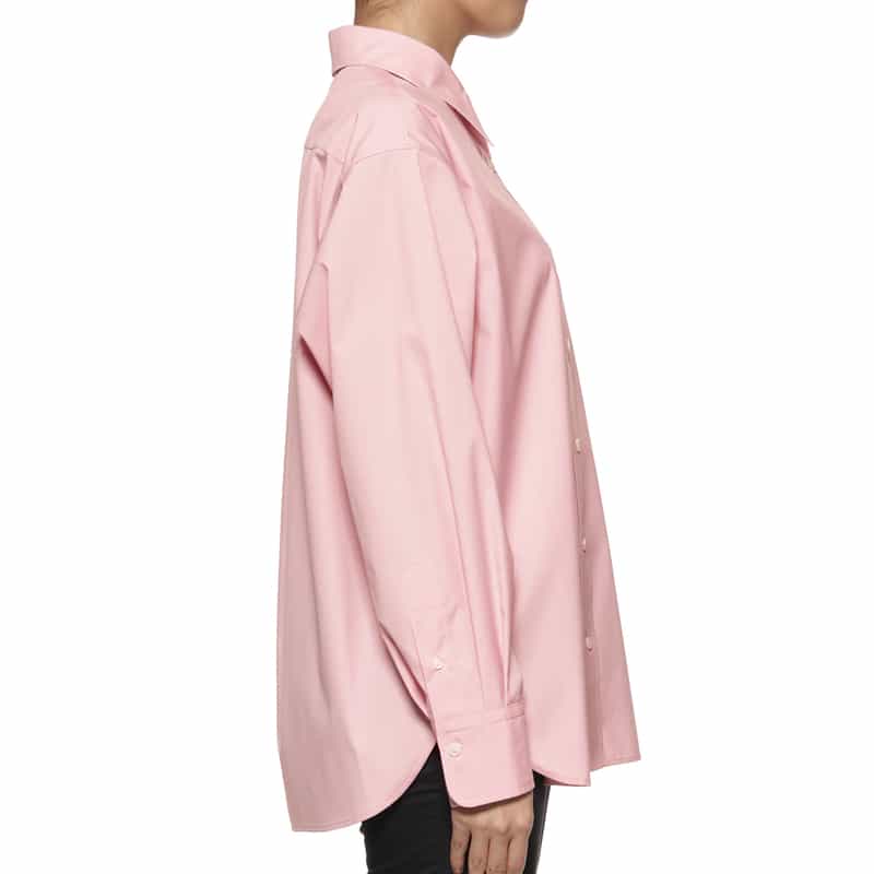 BARNEYS NEW YORK ウォッシャブル レギュラーカラーシャツ PINK