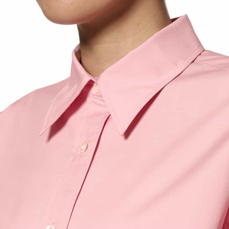 BARNEYS NEW YORK ウォッシャブル レギュラーカラーシャツ PINK