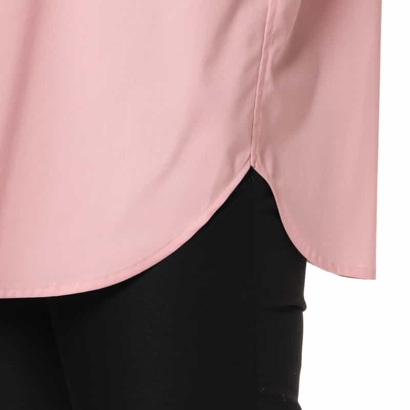 BARNEYS NEW YORK ウォッシャブル レギュラーカラーシャツ PINK