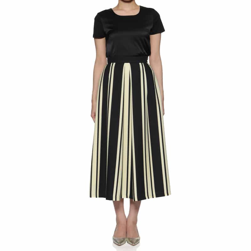 BARNEYS NEW YORK ウォッシャブル ボリュームロングスカート WHITE
