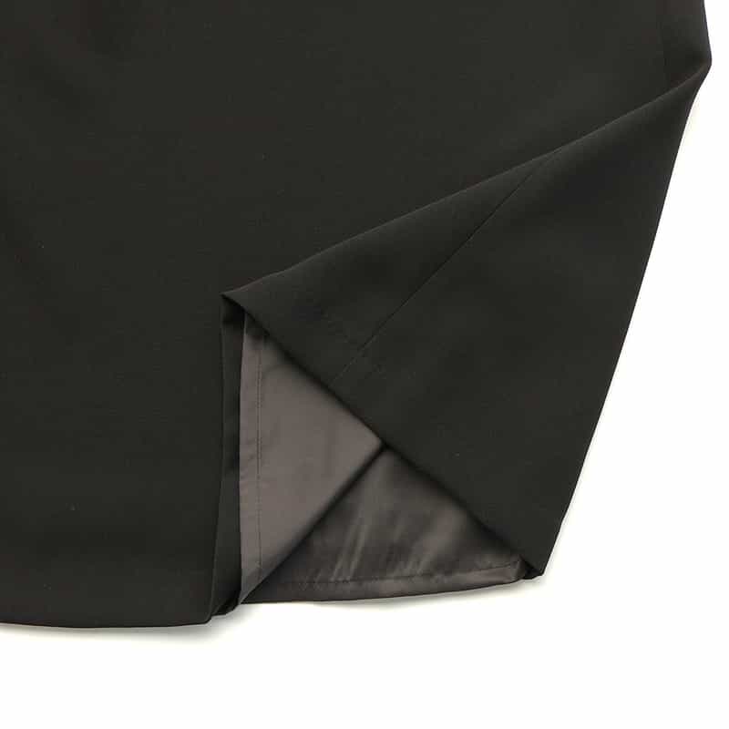 BARNEYS NEW YORK ウォッシャブル ボリュームロングスカート BLACK