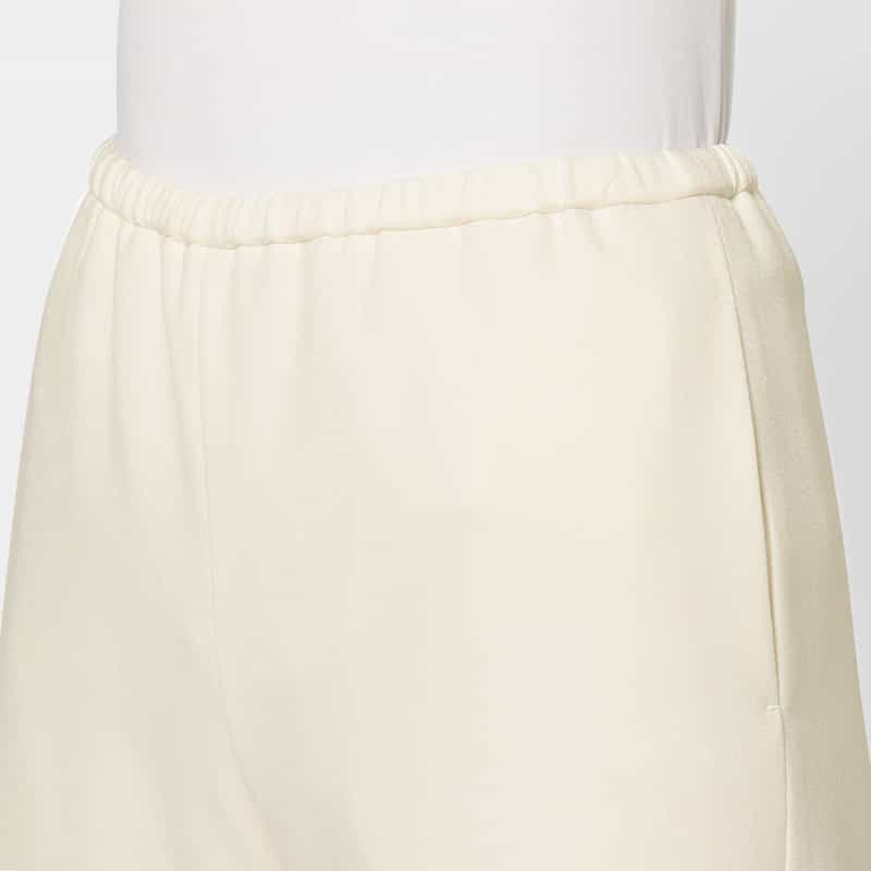 BARNEYS NEW YORK ウォッシャブル ドローストリングワイドパンツ OFF WHITE