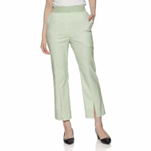 ウォッシャブル フロントスリットパンツ