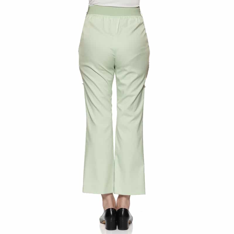 BARNEYS NEW YORK ウォッシャブル フロントスリットパンツ LT GREEN