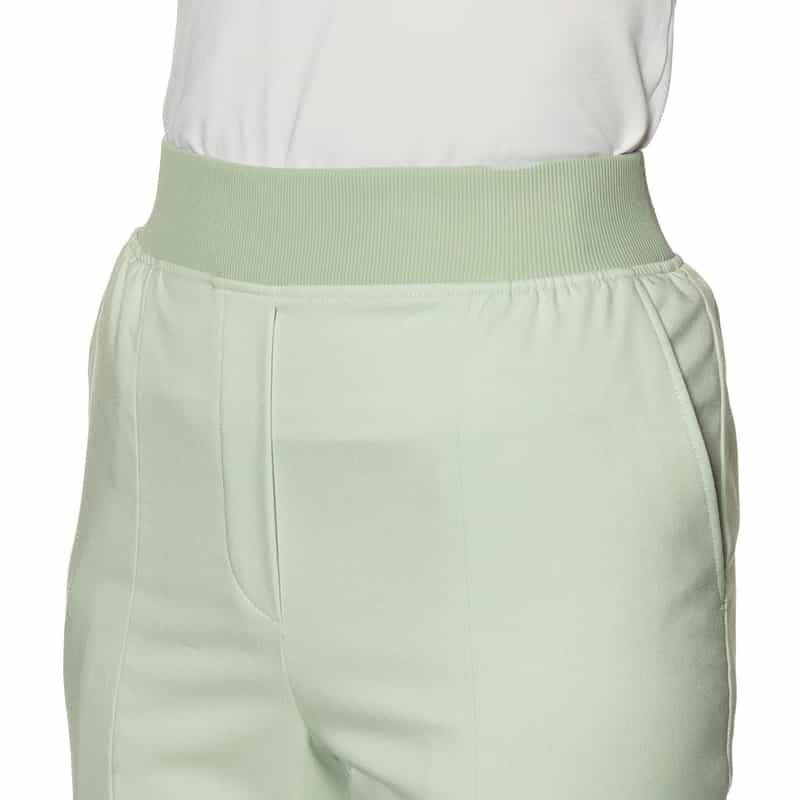 BARNEYS NEW YORK ウォッシャブル フロントスリットパンツ LT GREEN