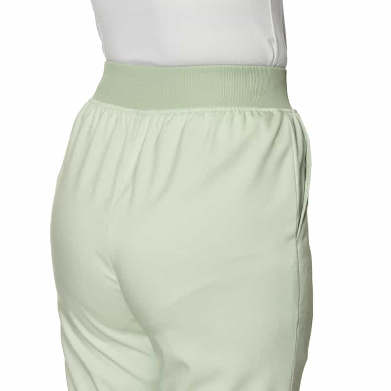 BARNEYS NEW YORK ウォッシャブル フロントスリットパンツ LT GREEN