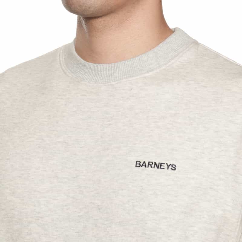 BARNEYS NEW YORK "BARNEYS" ロゴ入りスウェットプルオーバー GRAY