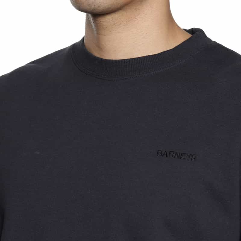 BARNEYS NEW YORK "BARNEYS" ロゴ入りスウェットプルオーバー NAVY