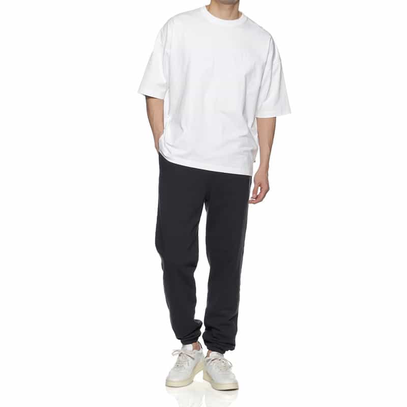 BARNEYS NEW YORK "BARNEYS" ロゴ入りスウェットパンツ NAVY