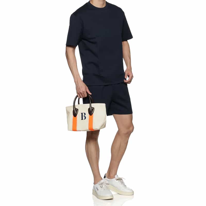 BARNEYS NEW YORK "BARNEYS" コンビネーション ミニトートバッグ ORANGE