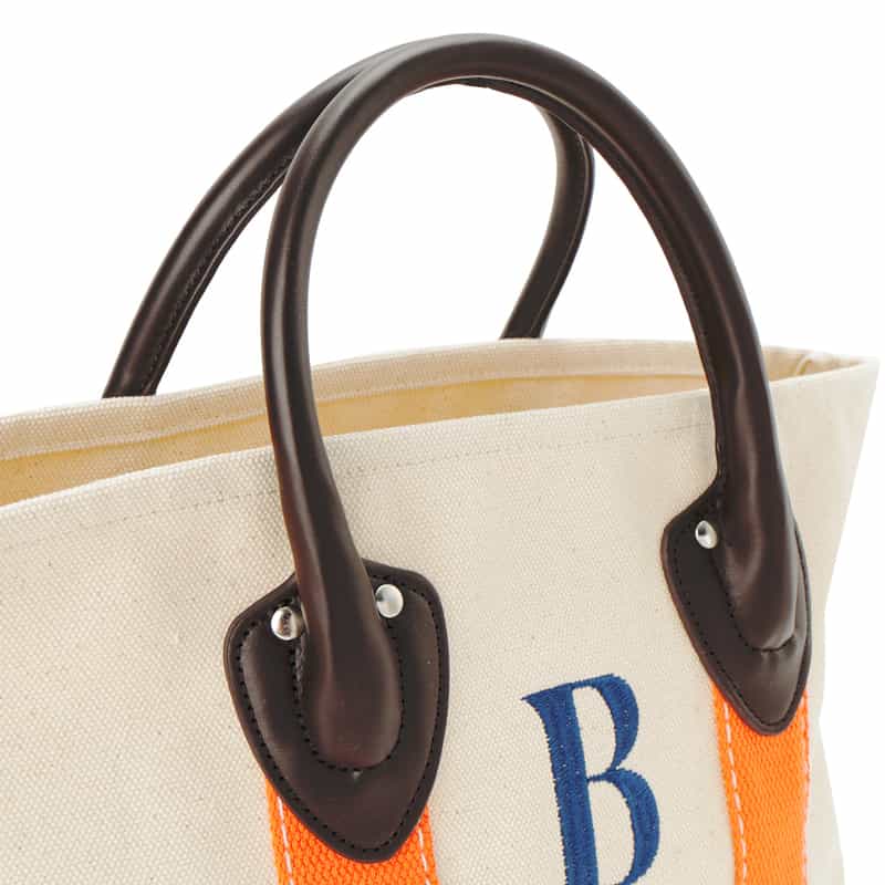 BARNEYS NEW YORK "BARNEYS" コンビネーション ミニトートバッグ ORANGE