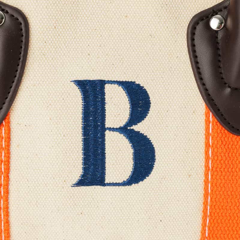 BARNEYS NEW YORK "BARNEYS" コンビネーション ミニトートバッグ ORANGE