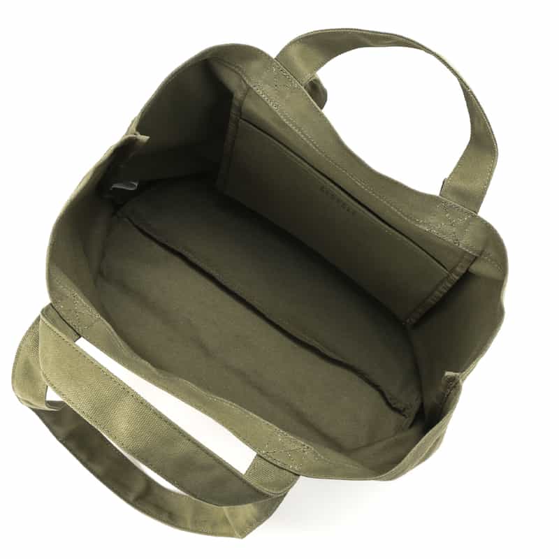 BARNEYS NEW YORK "BARNEYS" ロゴ入り横型2WAYトートバッグ KHAKI