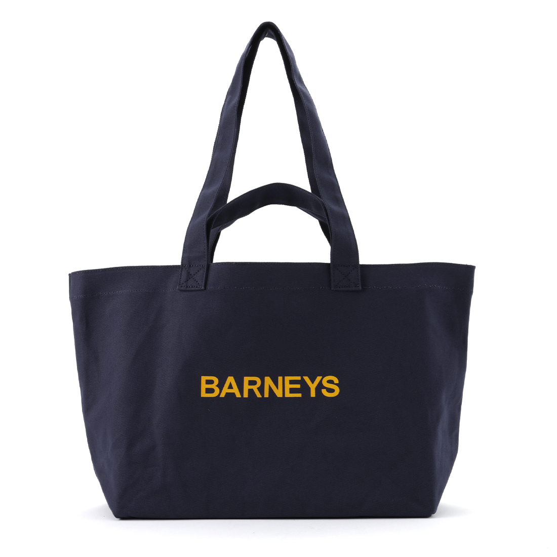 "BARNEYS" ロゴ入り横型2WAYトートバッグ