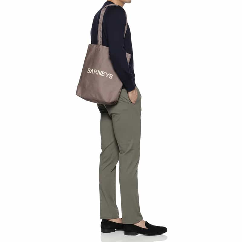 BARNEYS NEW YORK "BARNEYS" ロゴ入り縦型トートバッグ BEIGE