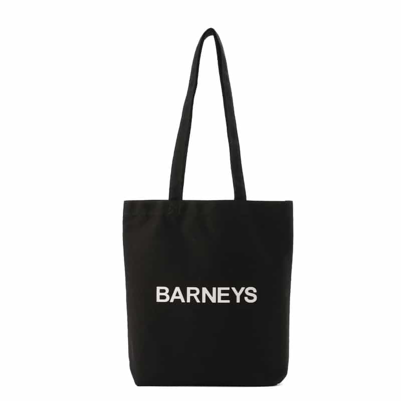 BARNEYS NEW YORK "BARNEYS" ロゴ入り縦型トートバッグ BLACK