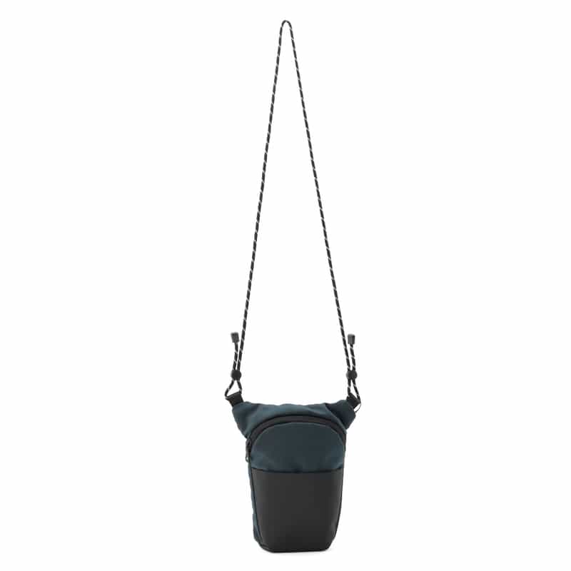 BARNEYS NEW YORK ロゴ入りミニショルダーバッグ NAVY