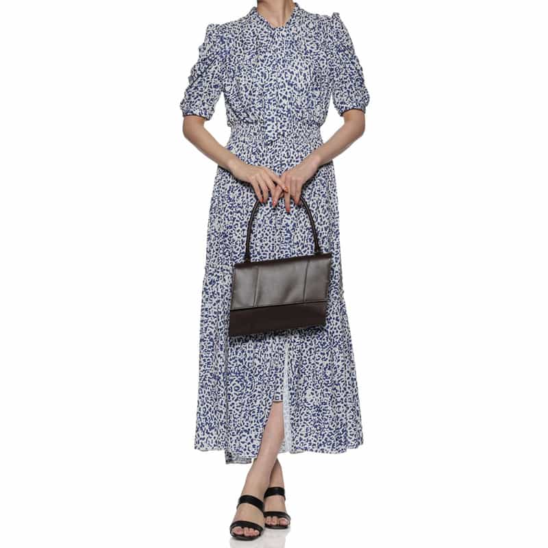 BARNEYS NEW YORK レザー ワンハンドル ハンドバッグ BROWN