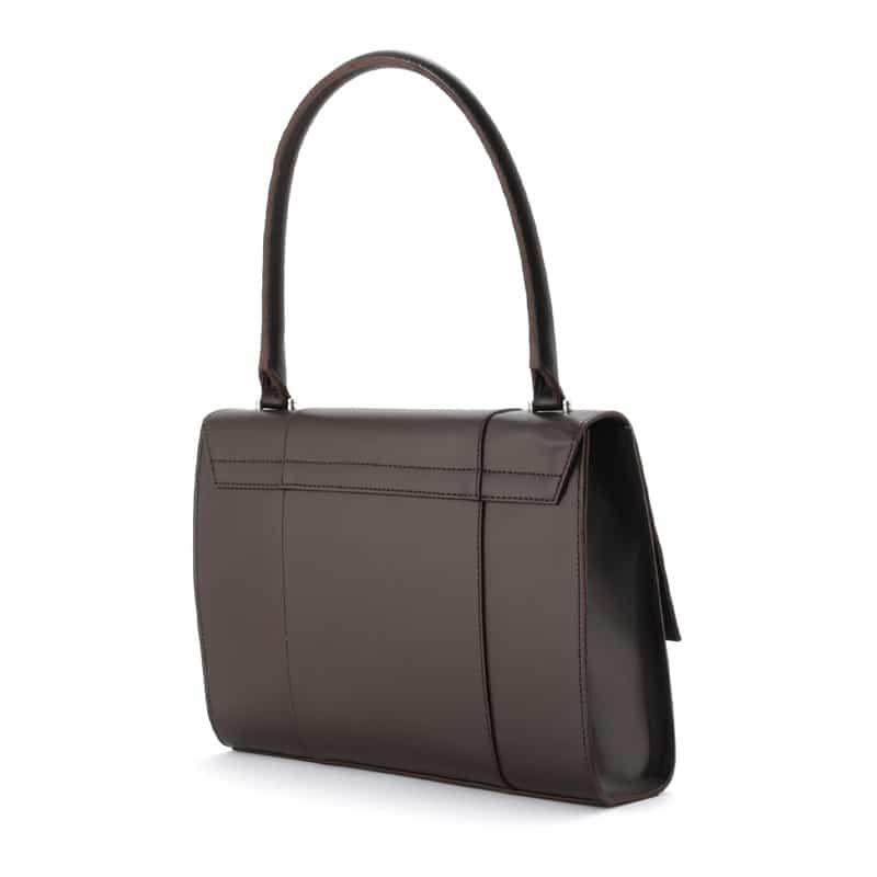 BARNEYS NEW YORK レザー ワンハンドル ハンドバッグ BROWN