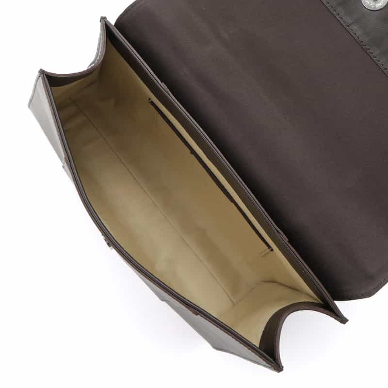 BARNEYS NEW YORK レザー ワンハンドル ハンドバッグ BROWN