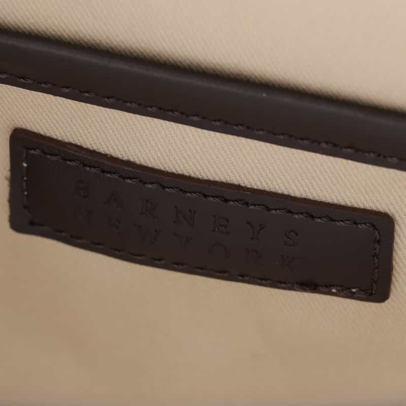 BARNEYS NEW YORK レザー ワンハンドル ハンドバッグ BROWN