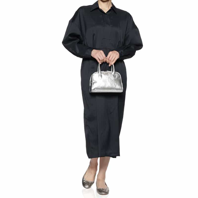 BARNEYS NEW YORK 2WAY ミニボストンバッグ SILVER