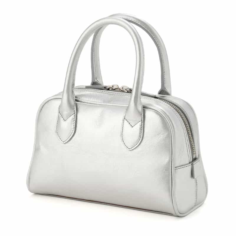 BARNEYS NEW YORK 2WAY ミニボストンバッグ SILVER