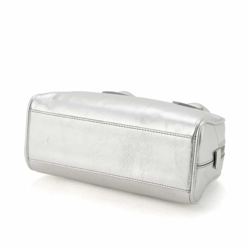 BARNEYS NEW YORK 2WAY ミニボストンバッグ SILVER