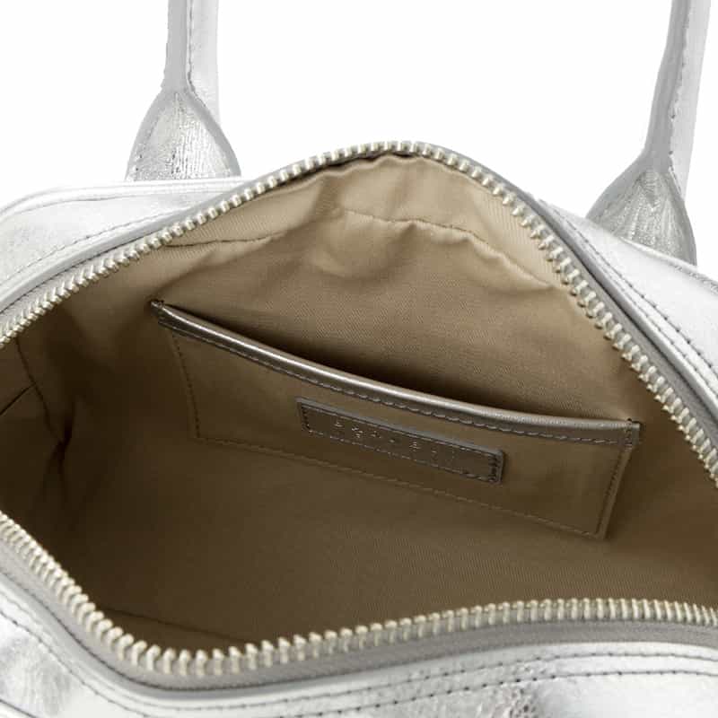 BARNEYS NEW YORK 2WAY ミニボストンバッグ SILVER