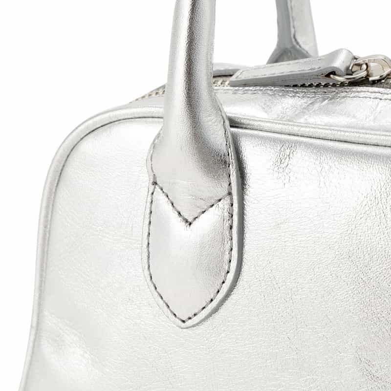 BARNEYS NEW YORK 2WAY ミニボストンバッグ SILVER