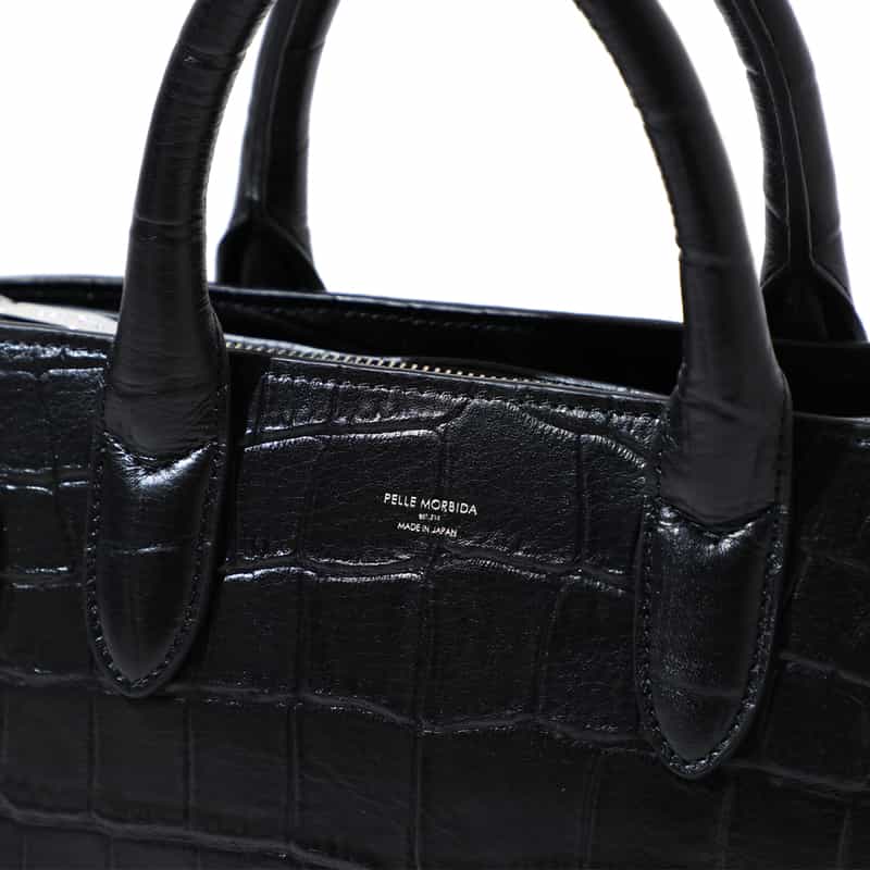 PELLE MORBIDA PELLE MORBIDA＜ペッレ モルビダ＞バーニーズ　ニューヨーク限定ミニボストンバッグ BLACK