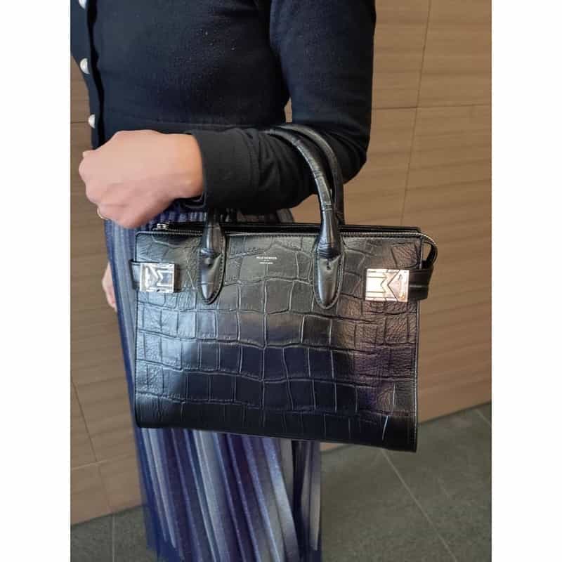 PELLE MORBIDA PELLE MORBIDA＜ペッレ モルビダ＞バーニーズ　ニューヨーク限定ミニボストンバッグ BLACK