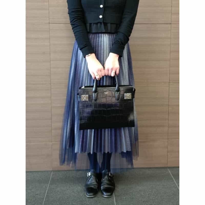 PELLE MORBIDA PELLE MORBIDA＜ペッレ モルビダ＞バーニーズ　ニューヨーク限定ミニボストンバッグ BLACK